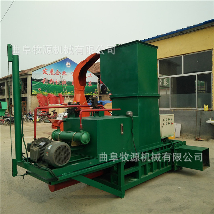 卧式双缸青储打包机厂家   蒜皮压块机   玉米秸秆压块打包机