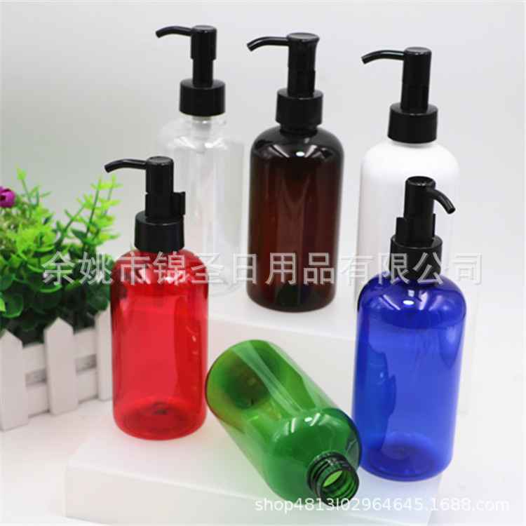 220矮胖塑料瓶配卸妆油泵头，乳液按压泵头洗发水、沐浴露分装瓶