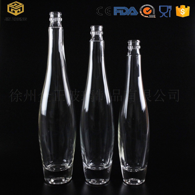现货 270ml/370ml/500ml 保龄球透明洋酒瓶 卡口玻璃白酒果酒瓶