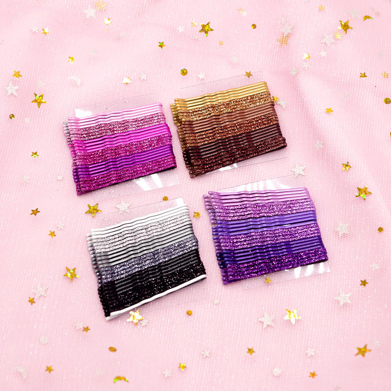 Metal Material Fashion Solid Color Metal Stoving Varnish Hair Clip 1 Set