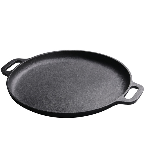 Cast iron pan 33cm35cm cast iron pancake pan flat pan non-stick pan thickened no coating aozi pig iron pan