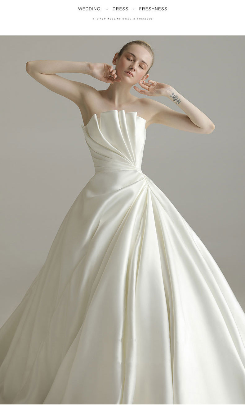 Abito da sposa donna monospalla elegante vestito da cerimonia_voghion.com