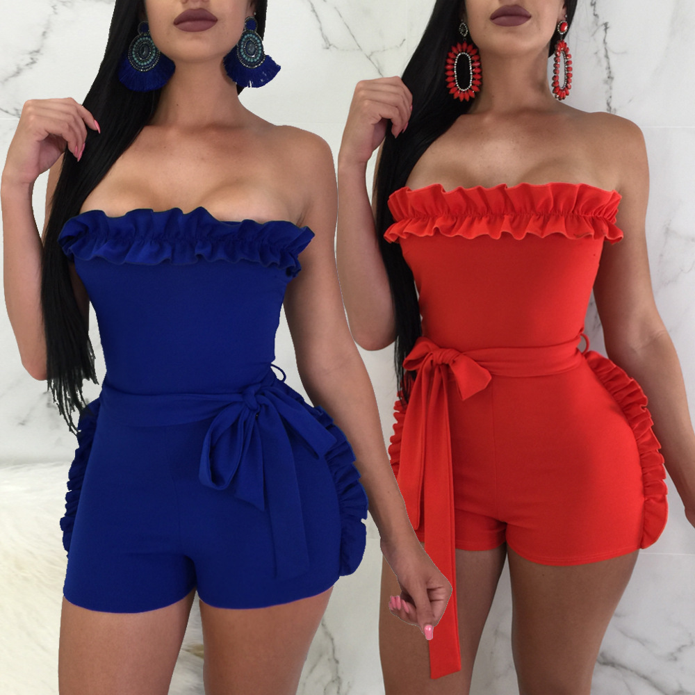 strapless bodycon jumpsuit