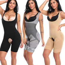 Shapewear Women Full Body Shaper Slimming Bodysuit Open Crot