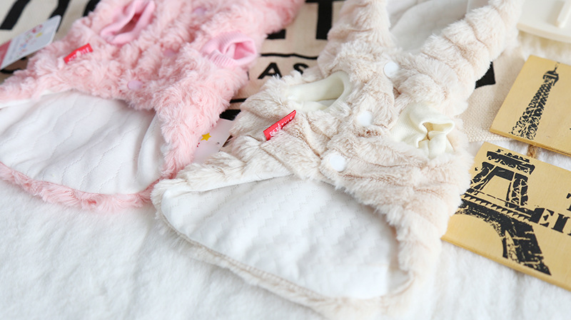 熊耳朵贴布棉服