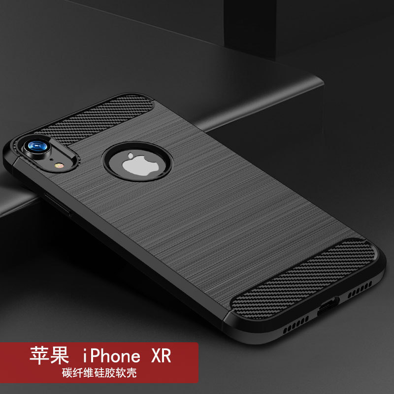 For iPhone XR mobile phone case Apple XR protective case carbon fiber brushed anti-drop case For iPhone XR mobile phone case Apple XR protective case carbon fiber brushed anti-drop case
