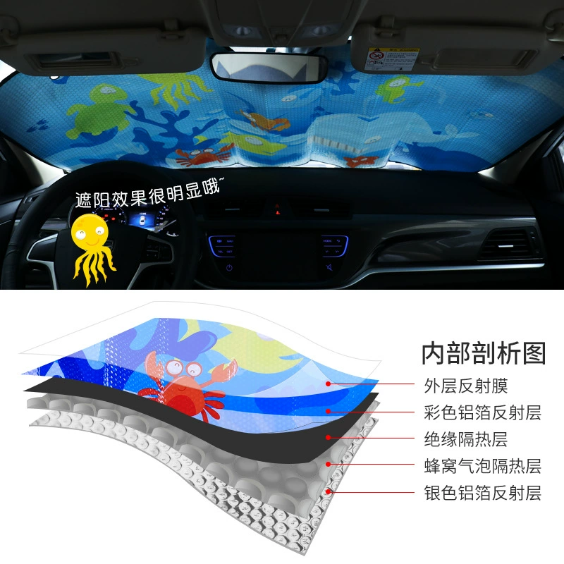 Утолщенная автомобильная солнцезащитная занавеска переднее стекло крыши автомобиля солнцезащитный