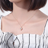 S925 Silver Silver Douyin The same diamond -shaped memory 100 kinds of memory 100 kinds I love you language necklace for Valentine's Day gift