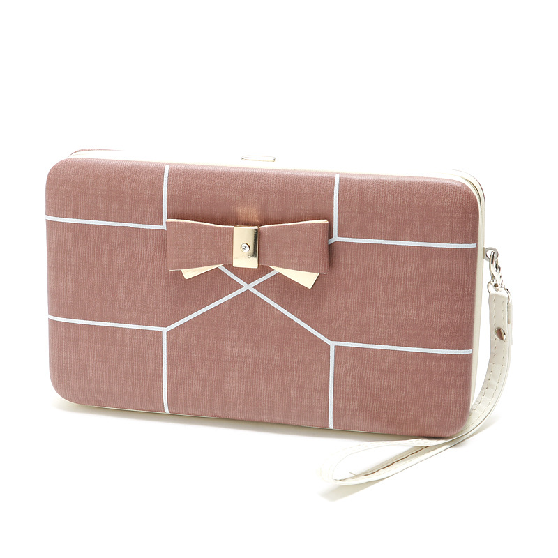 Korean Stripe Printing Bow Wallet display picture 9