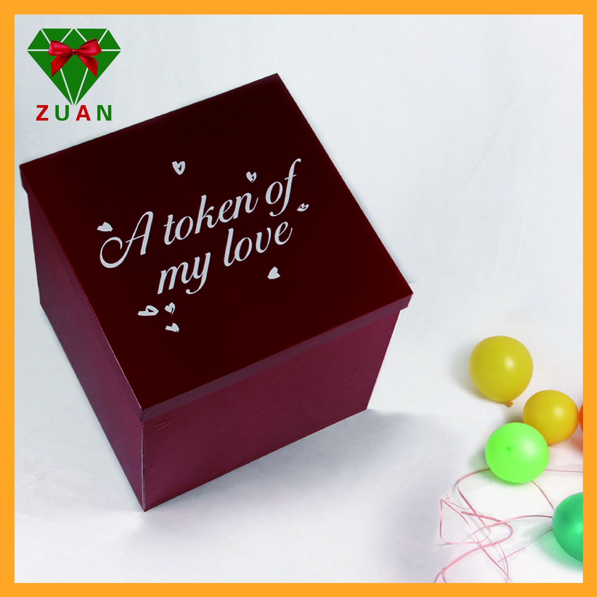 蛋糕气球惊喜盒子求婚告白派对布置生日礼物盒DIY节日礼品箱定制|ms