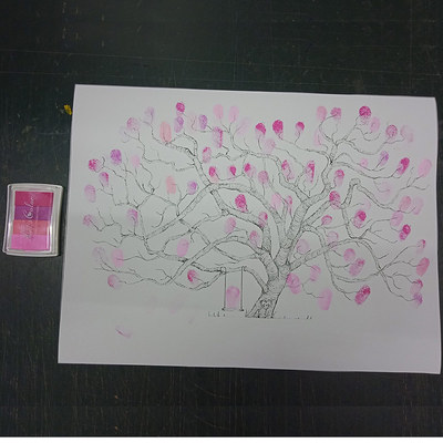 生日宴同学会公司活动party来宾签到指纹画DIY创意树小清新WS8415
