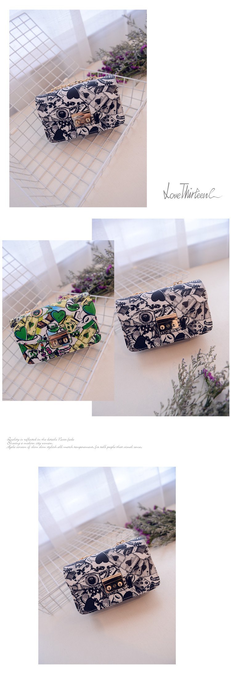 Women's Small Pu Leather Poker Streetwear Square Magnetic Buckle Crossbody Bag display picture 6