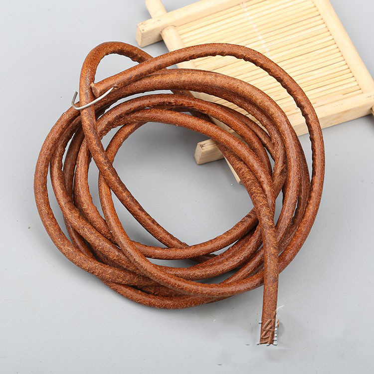 老式缝纫机皮带 家用机棕色牛皮带 加粗带勾
