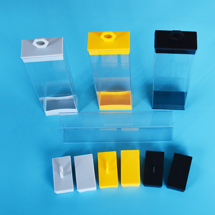 东莞厂家供应高透明PETG包装管牙刷包装方管牙刷管挂钩盖