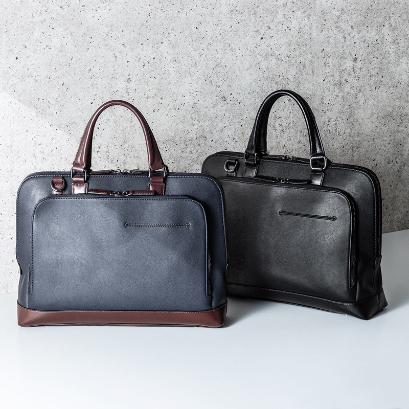 Japanese SANWA Genuine Leather Computer Bag 13.3 Crossbody Shoulder Bag Casual Men's Briefcase 200-BAG159BK