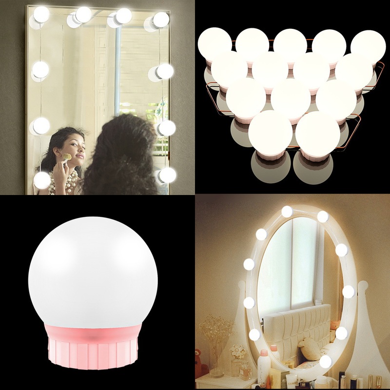 Cross border hot sale led Hollywood mirror lamp USB touch dimming makeup mirror lamp dressing table bathroom mirror front bulb