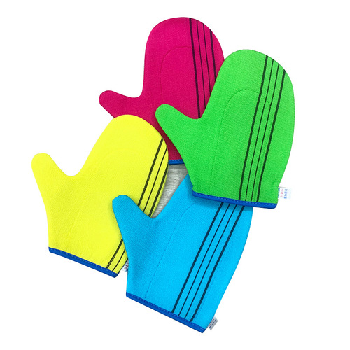 Korean elderly lady's palm-sized scrubbing glove for adults, fine sand for scrubbing, thumb scrubbing glove, bath glove, bath towel