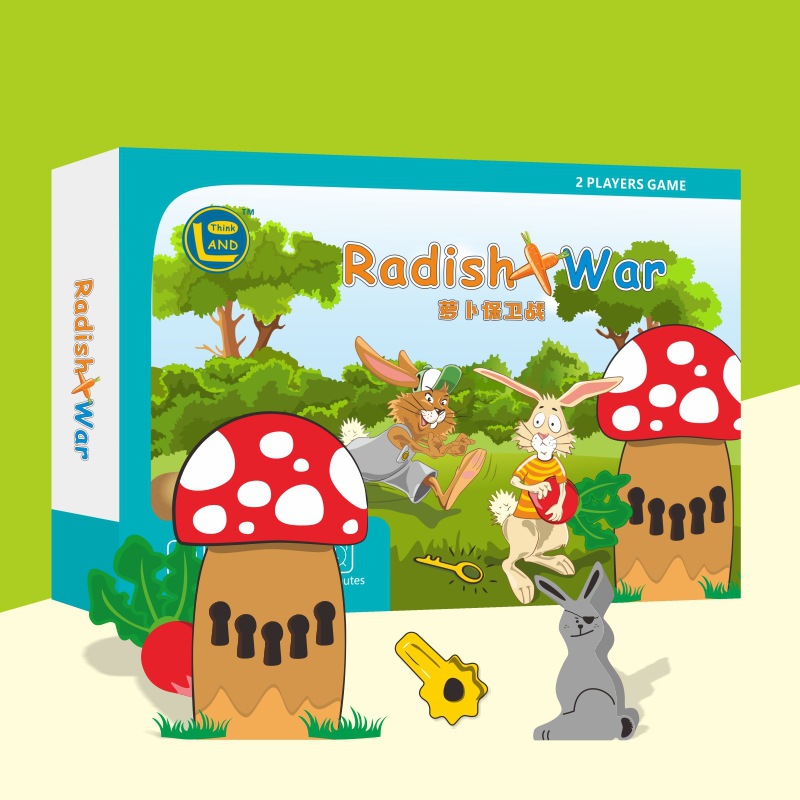 Thinking Continent Radish War Radish Guard 2 People Children's Strategy Game Parent-child Interactive Toy
