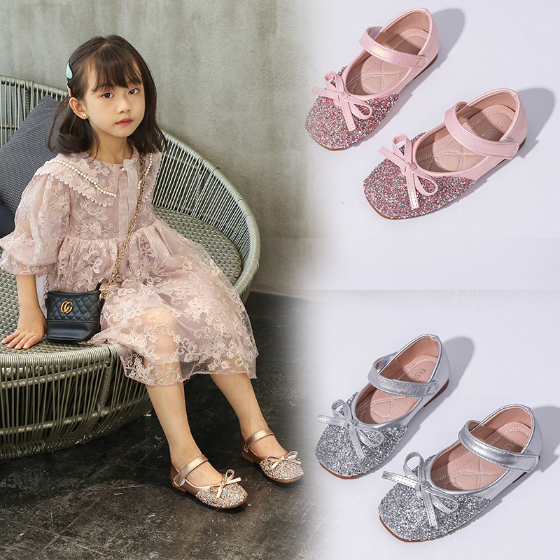 Zapatos de Princesa con Lentejuelas para Niñas, Otoño 2026, Zapatos de Cristal con Pedrería para Niñas, Zapatos Escolares, Zapatos Brillantes para Baile image 6