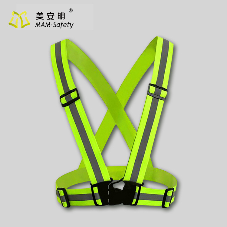 Meianming manufacturers riding protective straps elastic night running elastic reflective vest eye-catching warning reflective straps