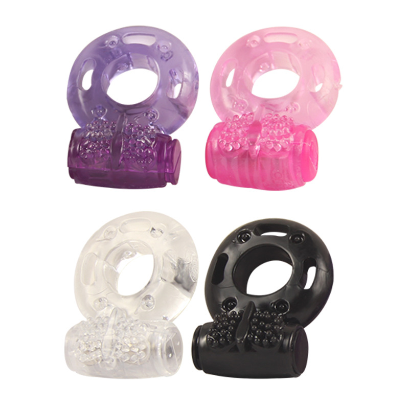 成人用品厂家直销水晶蝴蝶震动环男用震动锁精环情趣阴茎套环