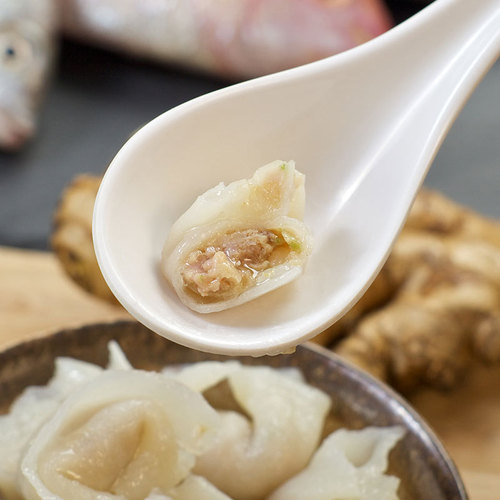 Chaoshan Fish Skin Dumplings 200g Quick Frozen Dumplings Commercial Pork Filling Dumplings Fresh Oden Ingredients Wholesale