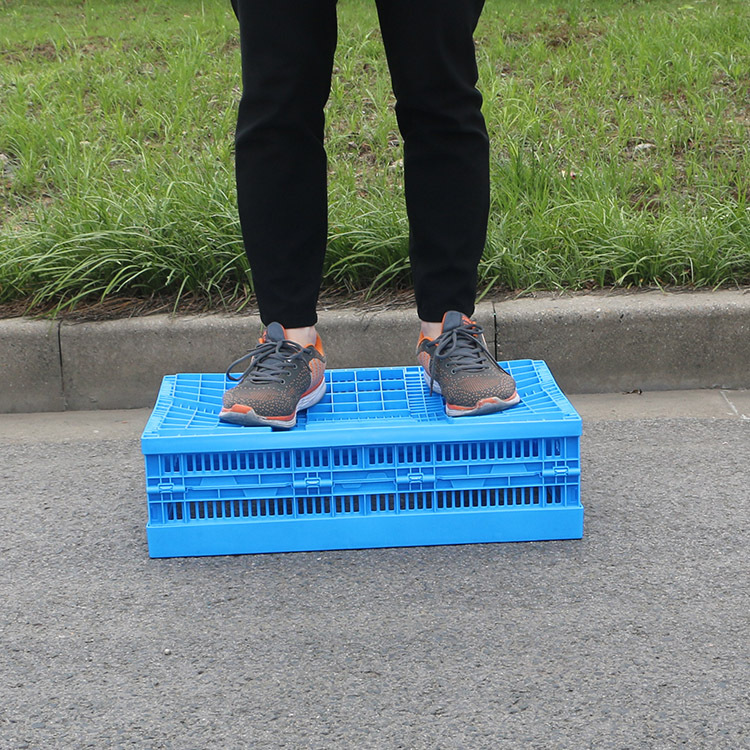 带盖折叠筐全新料塑料周转筐600-190折叠筐600*400*195胶筐