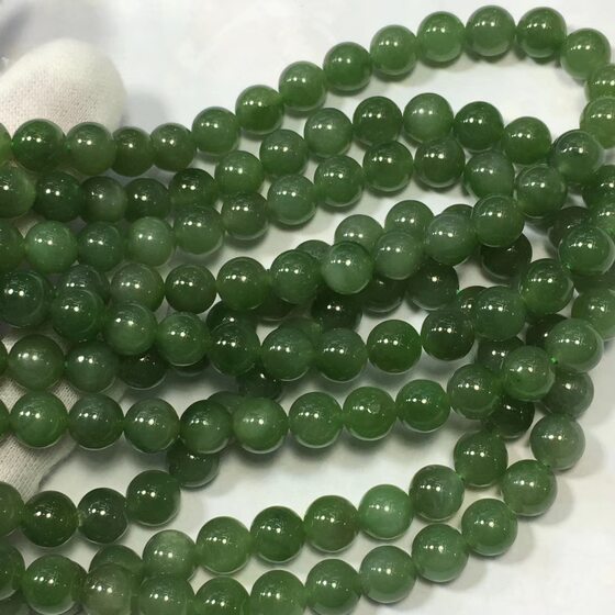 Jasper wholesale supply natural Hetian Jasper 8mm necklace no black dots delicate meat head foot
