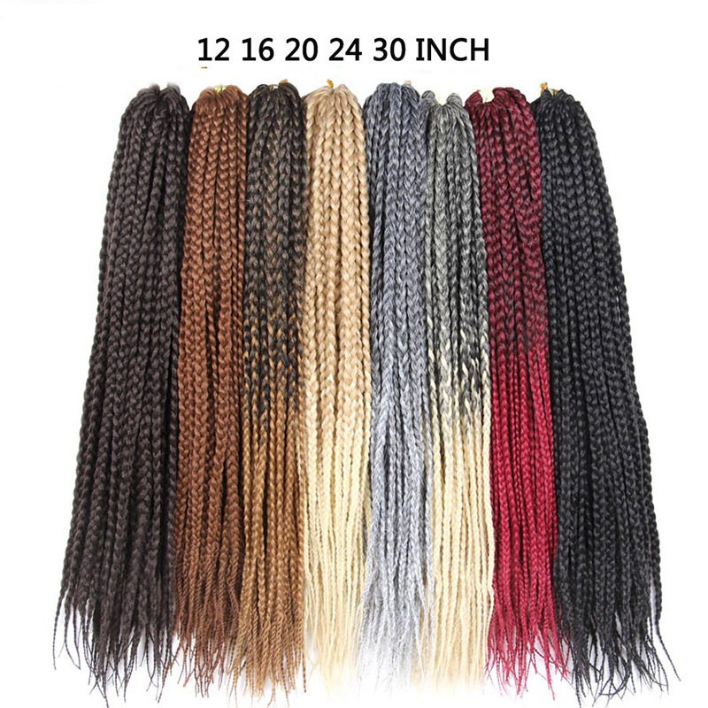 Chemical fiber wig best-selling dirty BRAIDS BOX BRAIDS 30 inch long small thin three-strand BRAIDS Chemical fiber wig best-selling dirty BRAIDS BOX BRAIDS 30 inch long small thin three-strand BRAIDS