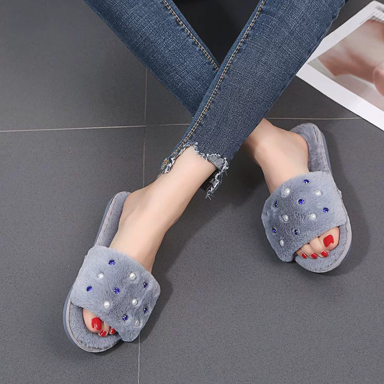П slippers Demi-season из жемчуга, домашняя обувь, прямые продажи с завода, корейский стиль, оптовая продажа