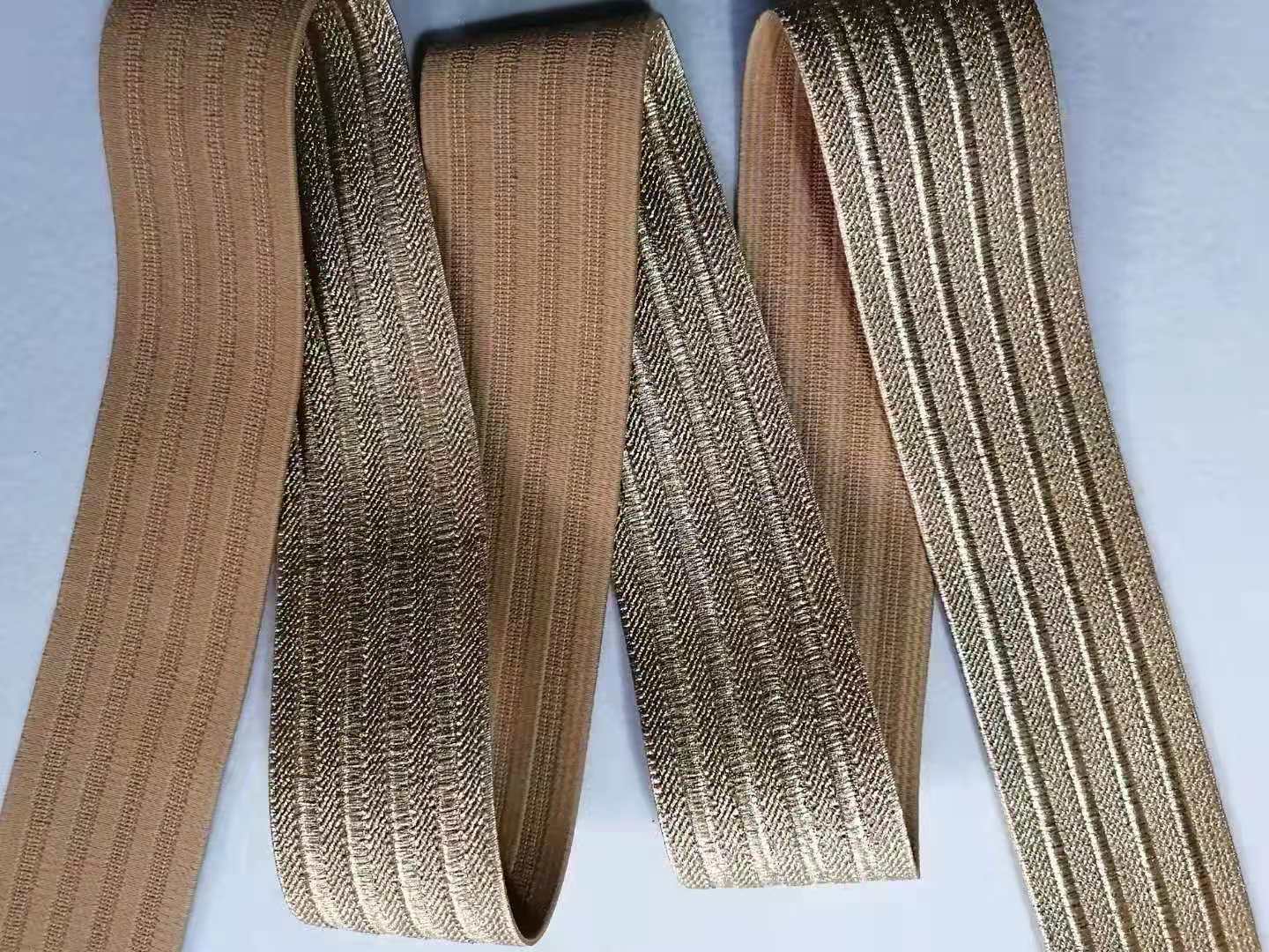 Manufactor goods in stock golden silvery Gilding Plain Elastic band Elastic band clothing accessories Accessories Elastic Webbing