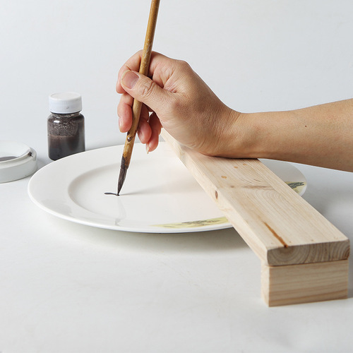 Ceramic wooden handrest, ceramic painting handrest, fir wood holder, overglaze color teaching, partition tool for painting porcelain