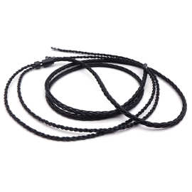 黑色8股单晶铜线材含金属分线器滑块八芯DIY半成品耳机升级线线