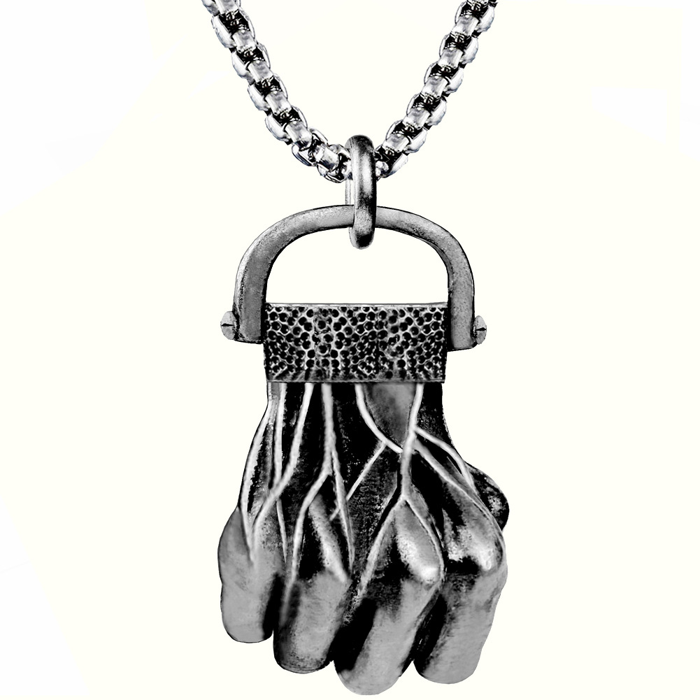 Simple Fist Stainless Steel Necklace Wholesale display picture 5