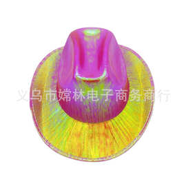 厂家批发欧美定型帽 亮光布西部牛仔帽 西班牙帽子 球迷帽