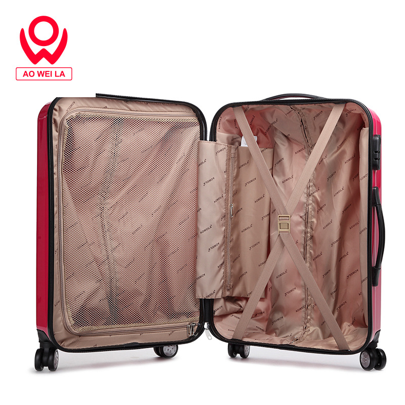 Aoweila/紅色結(jié)婚行李箱婚嫁喜慶拉桿箱28寸拉鏈禮品旅行箱