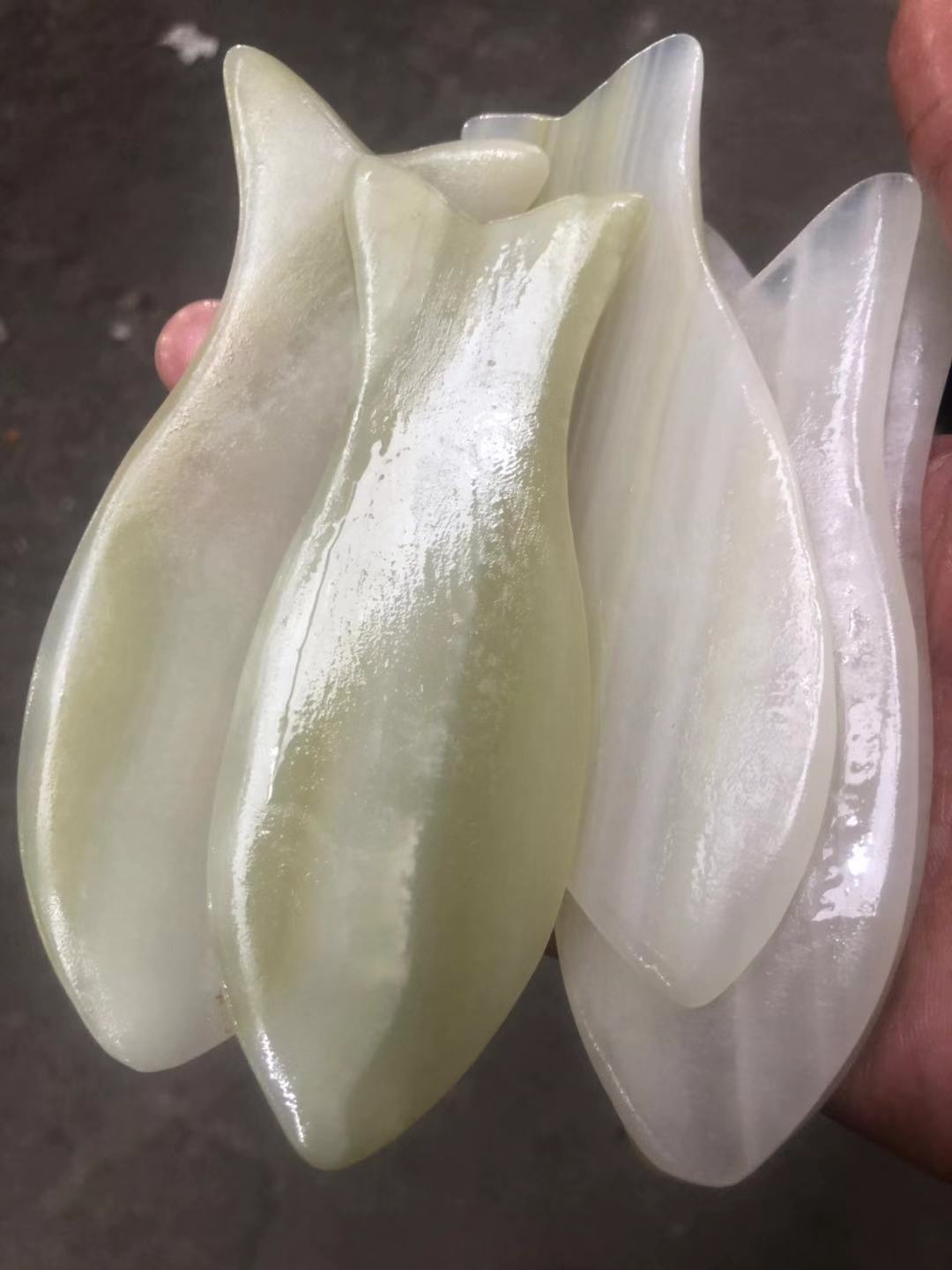 (2개) 공장 직접 자연 옥 아프간 옥 패턴 건강 마사지 옥 긁는 보드 바디 유니버설