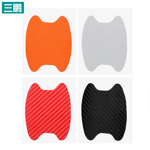 Sanpeng cross-border car door bowl handle sticker 3D carbon fiber protection door handle scratch car sticker anti-scratch car sticker