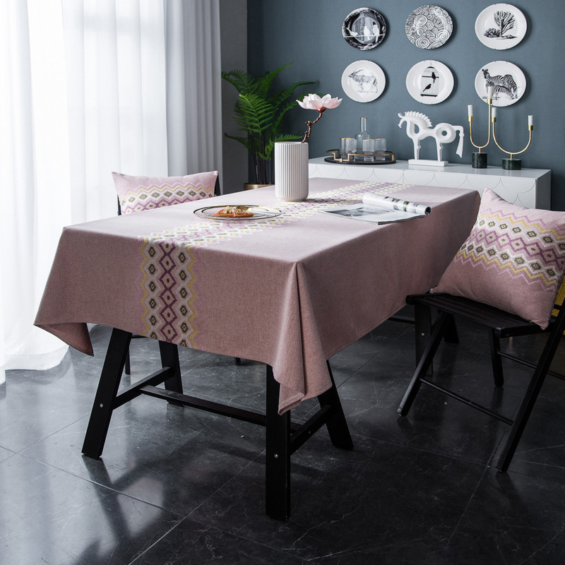 Tablecloth table cloth table cover Spinning table, pure jacquard kitchen table, tassel decoration party table