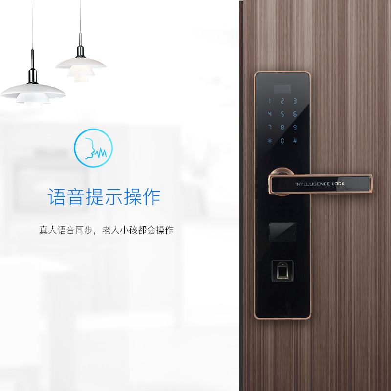 锁神指纹锁家用C级防盗锁芯入户门锁可定学校NB物联网系统