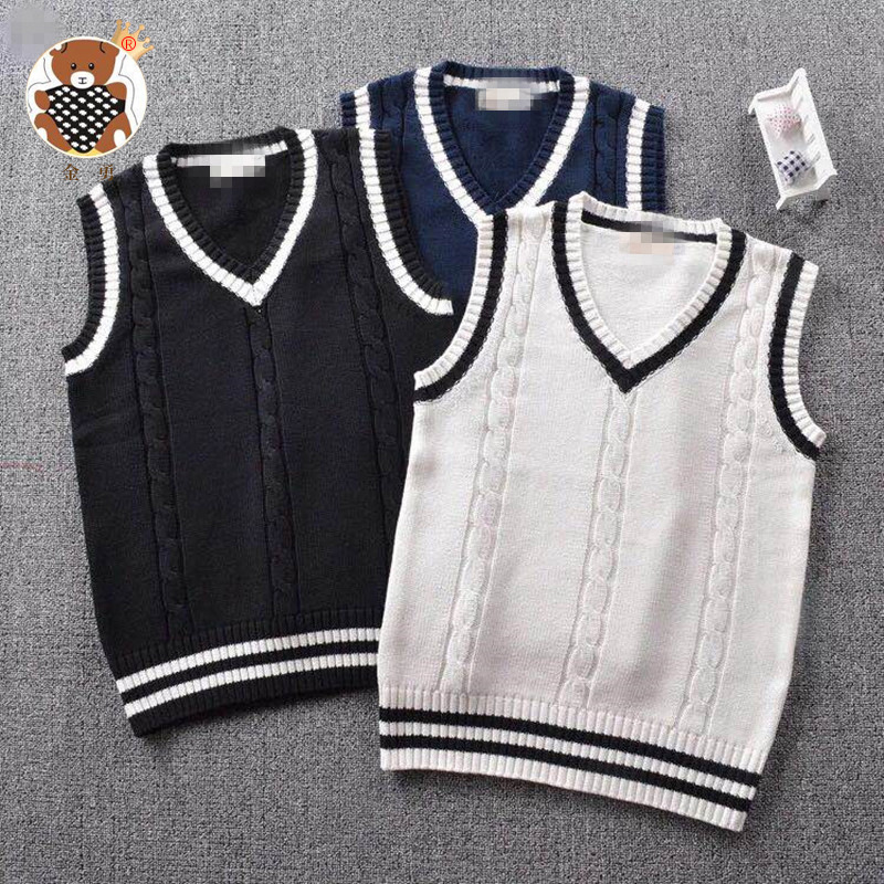 Procesamiento personalizado [Jin Yong] ropa infantil uniformes escolares suéteres uniformes de clase de jardín de infantes chalecos de estilo británico ropa de estudiantes image 1