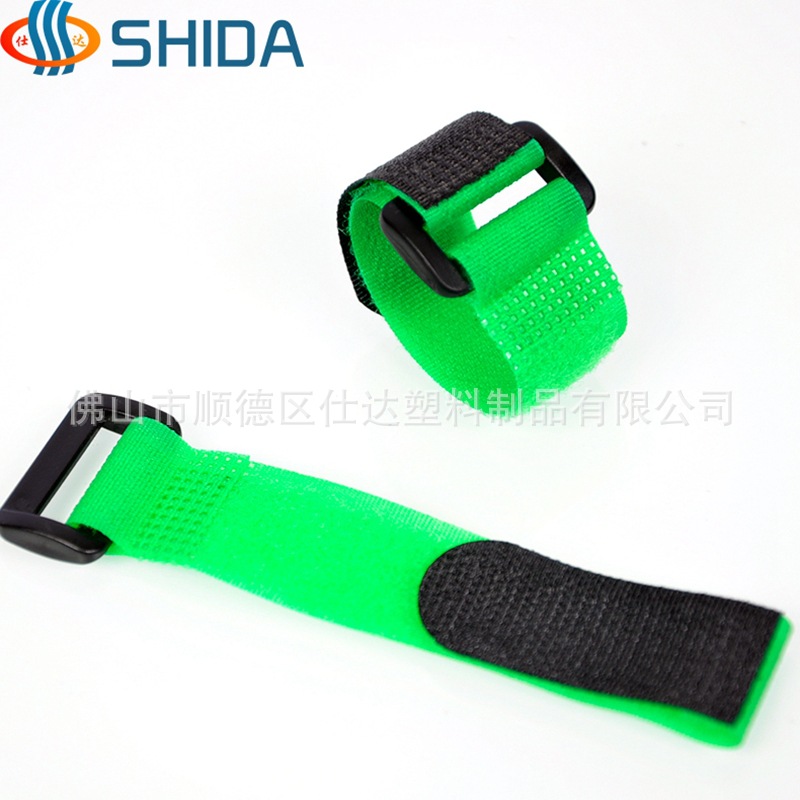 Shida hebilla inversa cinta de velcro nylon color modelo batería correa de velcro flejado Paquete de cable organizador