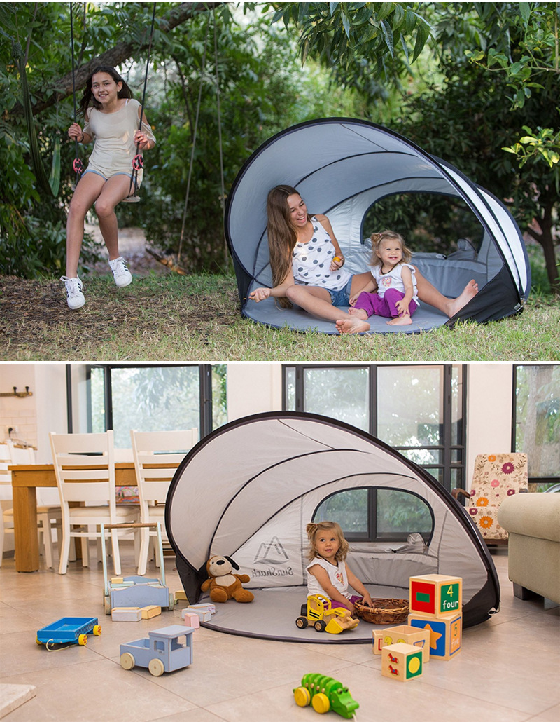 Seaside Holiday Beach Tent Sunscreen and Sunshade Fully Automatic Quick Open Outdoor Foldable Fishing Double Tent