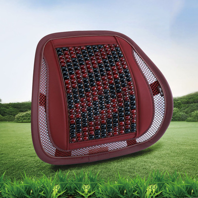 汽车夏季木珠腰靠车用凉靠垫腰垫办公室两用腰托靠背垫汽车用品|ms