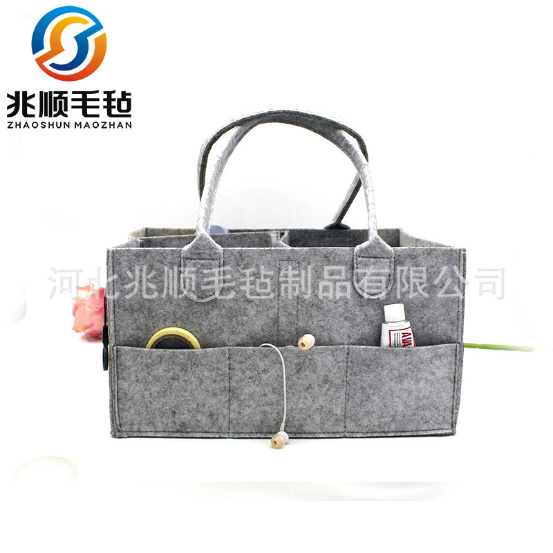 【妈咪包】跨境折叠毛毡婴儿包多功能尿不湿母婴收纳妈咪包手提包
