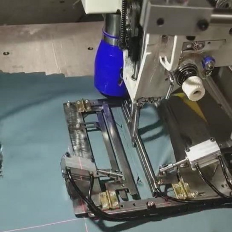 Bolsa de láser abridor de bolsa de bolsillo abridor de bolsa de ropa sola ceja doble ceja máquina de bolsillo máquina de patrón de cremallera