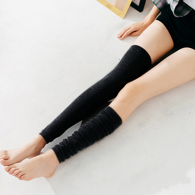 Combed Straight Knee pads Socks Spring and summer dance yoga keep warm Leggings High cylinder Overknee Stockings