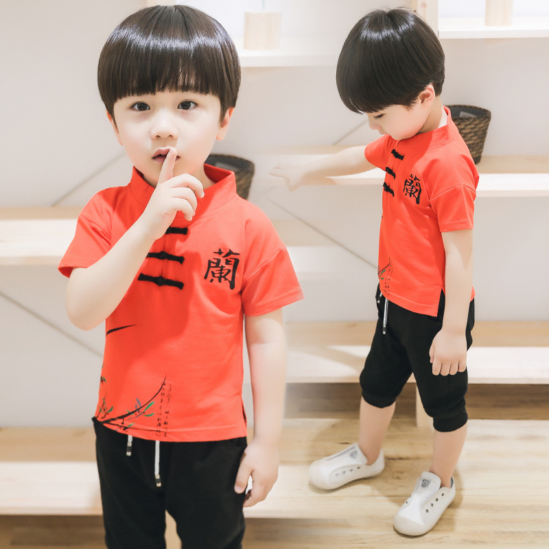 Chinese style Children's clothing Boy Ethnic style suit Children Tang costume children Hanfu ancient costume On behalf of