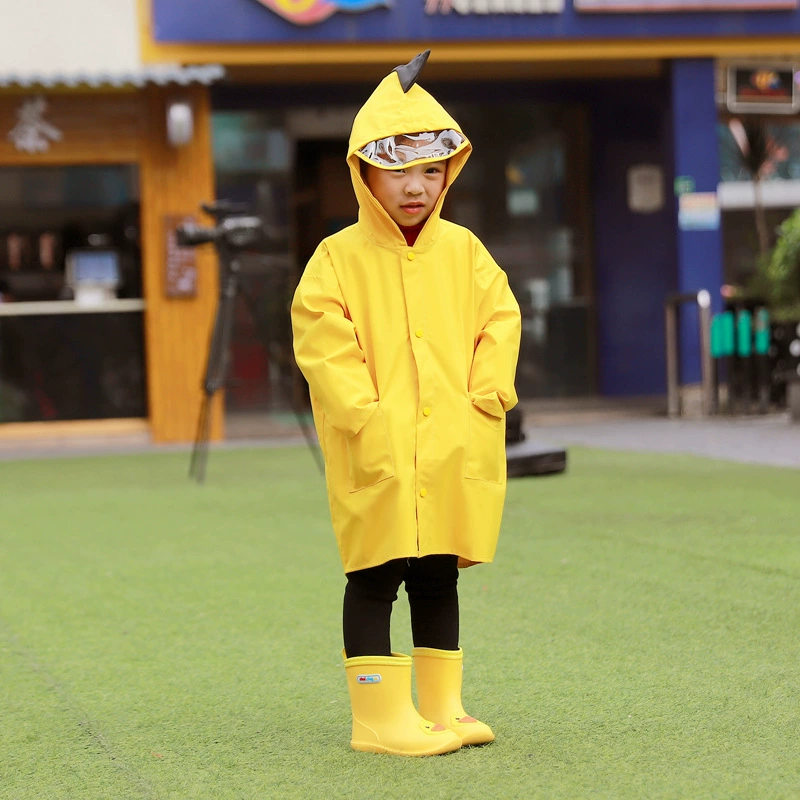 Детский плащ с динозаврами для девочек и мальчиков для детского сада, детский мультяшный пончо, толстый детский плащ с логотипом