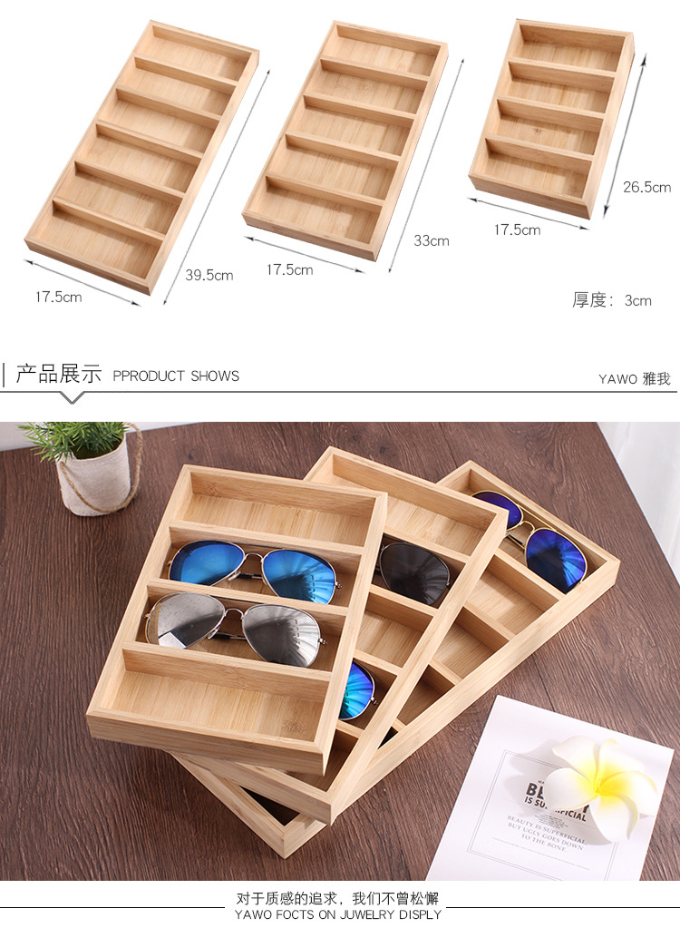 Bamboo Wood Glasses Tray Glasses Storage Rack Display Rack display picture 1